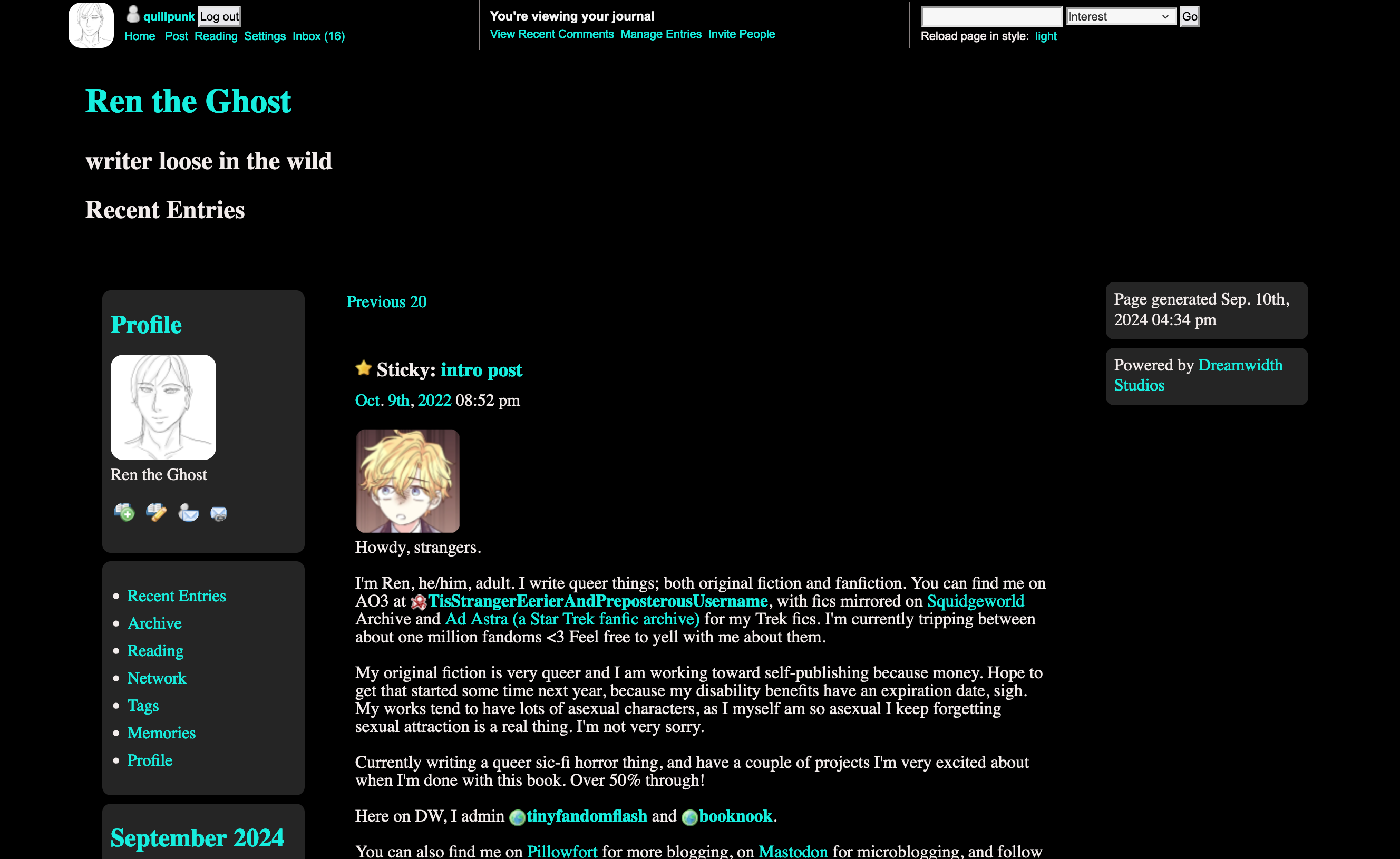 DW theme tabula rasa in a modern black design